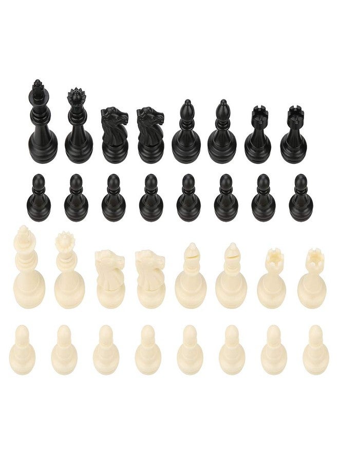 Zerodis Chess Set,International 32 Standard Chess Pieces Replacement Tournament Chessmen with Kings Queens Castles for Children Teenager Adults - Image 1